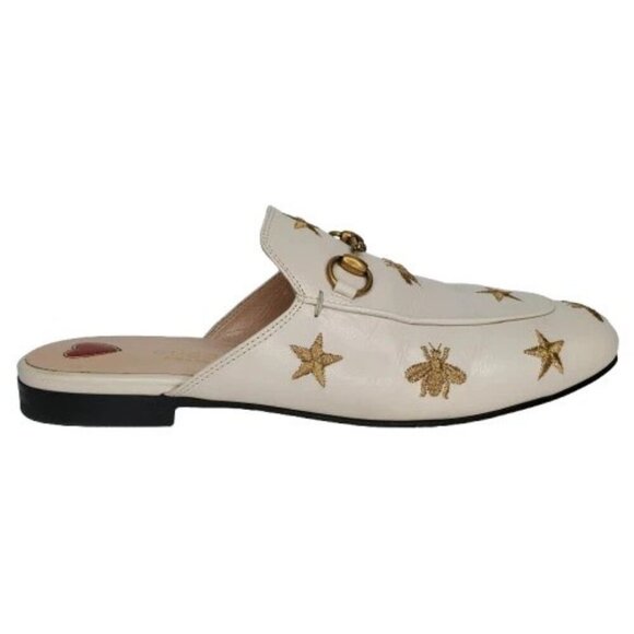 Gucci Princetown Horsebit Bee & Star Embroidered Loafer Mule - Picture 1 of 9